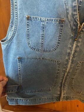 Vintage 90s Lizwear by Liz Claiborne Denim Utility Vest